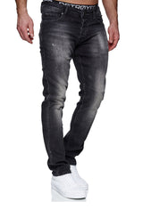 Jeans Slim Fit Jeanshose Stretch Denim Designer Hose 1507-5 Anthrazit-Farbe-Grau_final