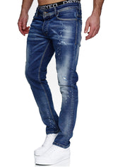 Jeans Slim Fit Jeanshose Stretch Denim Designer Hose 1507-4-Farbe-Blau_final
